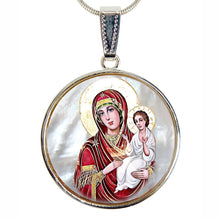 Load image into Gallery viewer, Lady of Light Silver-Plated Mother of Pearl Necklace Jewelry