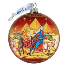 Load image into Gallery viewer, Journey to Bethlehem Glass Ornament Limited Edition by G. DeBrekht