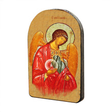 Load image into Gallery viewer, Saint Michael Archangel Wooden Gold Plated Orthodox Christian Sacred Icon