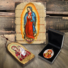 Load image into Gallery viewer, Lady of Guadalupe Silver Plated Mother of Pearl Necklace Jewelry