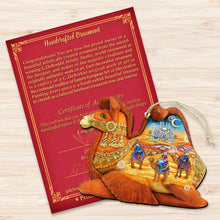 Load image into Gallery viewer, Camel Three Kings Nativity Wooden Ornaments by G. DeBrekht