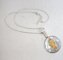 Load image into Gallery viewer, Chrysostom Silver Plated Mother of Pearl Silver Necklace
