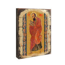Load image into Gallery viewer, Saint Paul Wooden Gold Plated Religious Christian Sacred Icon - Inspirational Icon Decor - 85035