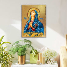 Load image into Gallery viewer, Maria Magdalena Wooden Gold Plated Religious Christian Sacred Icon - Inspirational Icon Decor - 85014