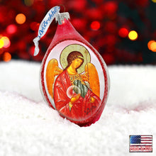Load image into Gallery viewer, Saint Michael Drop Glass Ornament by G. DeBrekht