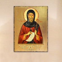 Load image into Gallery viewer, Saint Antoni Wooden Gold Plated Religious Christian Sacred Icon - Inspirational Icon Decor - 85062