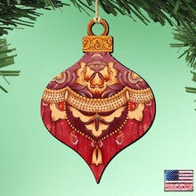 Load image into Gallery viewer, Red Round Ball Wooden Ornaments by G. DeBrekht