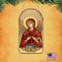 Load image into Gallery viewer, Virgin Mary of The Seven Swords Religious Christian Sacred Icon Ornament - Inspirational Icon Decor - 87037