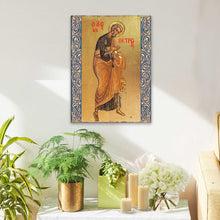 Load image into Gallery viewer, Saint Peter Wooden Gold Plated Religious Christian Sacred Icon - Inspirational Icon Decor - 85042