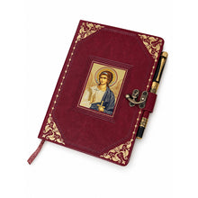 Load image into Gallery viewer, Guardian Angel Prayer Journal with Pen Christian Religious Gift Gratitude Notebook– PU Leather - 8 7/8"x5 8/8"