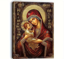 Load image into Gallery viewer, Theotokos and Christ Child Icon Framed Canvas Print