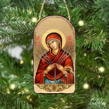 Load image into Gallery viewer, Virgin Mary of The Seven Swords Religious Christian Sacred Icon Ornament - Inspirational Icon Decor - 87037