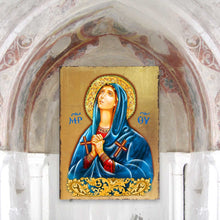 Load image into Gallery viewer, Maria Magdalena Wooden Gold Plated Religious Christian Sacred Icon - Inspirational Icon Decor - 85014