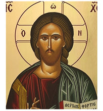 Load image into Gallery viewer, Traveling Icon Diptych - Book- Saint Archangel Michael & Christ The Teacher