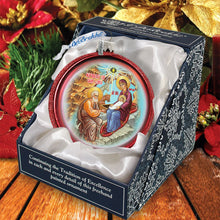 Load image into Gallery viewer, Orthodox Nativity Glass Ornament by G. DeBrekht
