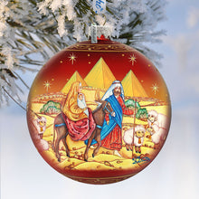 Load image into Gallery viewer, Journey to Bethlehem Glass Ornament Limited Edition by G. DeBrekht