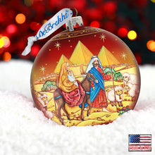Load image into Gallery viewer, Journey to Bethlehem Glass Ornament Limited Edition by G. DeBrekht