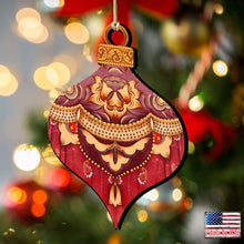 Load image into Gallery viewer, Red Round Ball Wooden Ornaments by G. DeBrekht