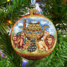 Load image into Gallery viewer, Noah's Ark Ball Glass Ornament by G. DeBrekht