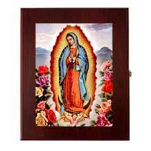 Load image into Gallery viewer, Our Lady of Guadalupe Icon Framed in WALL Hanging Or TABLE Box - Prayer Ropes, Beads, Jewelry Prayer Cards Anything Sacred - Catholic Orthodox icon Icon 7 1/2 Inch