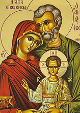 Load image into Gallery viewer, Nativity & Holy Family Greek Icon Diptych Byzantine Gold Foil Icons - Traveling Faith with Prayer in Leatherette Wallet Case
