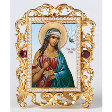 Load image into Gallery viewer, Orthodox Icon Saint Irina Jeweled Frame