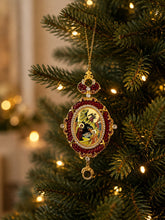 Load image into Gallery viewer, Nativity Icon Ornament - For Room Christmas Tree Car Wall Decoration With Crown and Chain for Hanging - Greek Gold Foil Icon - Gift Boxed