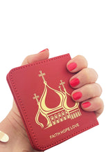 Load image into Gallery viewer, Travel Prayer Book - Traveling Faith: Christ Icon with Prayer in Leatherette Wallet Case