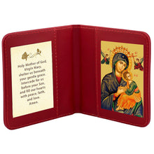 Load image into Gallery viewer, ravel Prayer Book - Traveling Faith: Perpetual Help Icon with Prayer in Leatherette Wallet Case