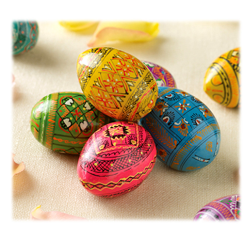 Assorted Colorful Ukranian Pysanki Eggs! Set of 5