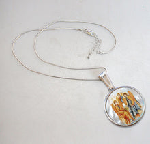 Load image into Gallery viewer, Old Testament Trinity Silver Plated Mother of Pearl Necklace Jewelry
