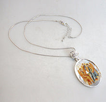 Load image into Gallery viewer, Old Testament Trinity Silver Plated Mother of Pearl Necklace Jewelry
