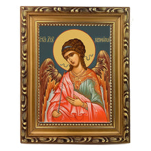 Load image into Gallery viewer, Guardian Angel Icon - Wooden Frame - Wall Hanging With Stand 7 3/4 Inch tall
