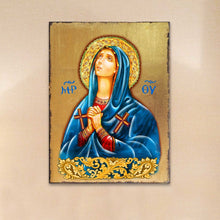 Load image into Gallery viewer, Maria Magdalena Wooden Gold Plated Religious Christian Sacred Icon - Inspirational Icon Decor - 85014
