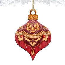 Load image into Gallery viewer, Red Round Ball Wooden Ornaments by G. DeBrekht

