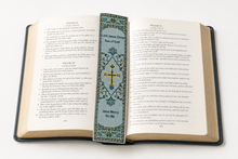 Load image into Gallery viewer, Jesus Prayer Bible Cover Pouch with Matching Bookmark – Set of 2, Three-Bar Cross, ICXC Dove, “Lord Jesus Christ, Son of God, Have Mercy on Me”
