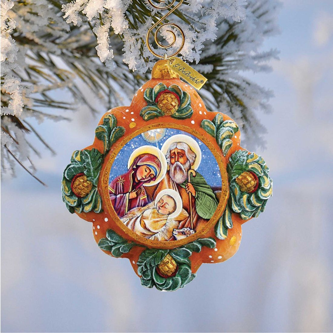 Nativity Sculpted Hand-Painted Christmas Ornament by G. DeBrekht