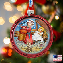 Load image into Gallery viewer, Nativity Story Glass Ornament Set of 3 by G. DeBrekht - Nativity Holiday Decor
