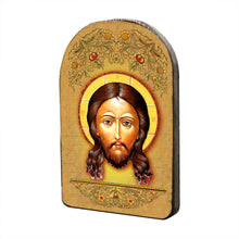 Load image into Gallery viewer, The Holy Face Wooden Gold Plated Religious Christian Sacred Icon
