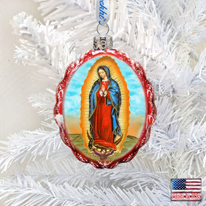 Lady of Guadalupe Mercury Glass Ornament by G. DeBrekht