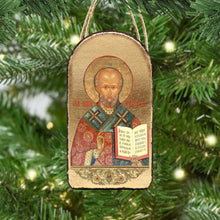 Load image into Gallery viewer, Saint Nicholas Religious Orthodox Sacred Icon Ornament - Inspirational Icon Decor - 87021
