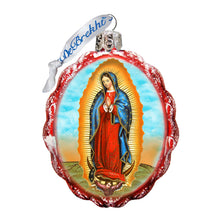 Load image into Gallery viewer, Lady of Guadalupe Mercury Glass Ornament by G. DeBrekht
