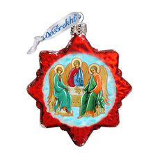 Load image into Gallery viewer, Trinity Mercury Glass Ornament by G. DeBrekht - Nativity Holiday Decor
