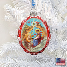 Load image into Gallery viewer, Orthodox Nativity Mercury Glass Ornament by G. DeBrekht
