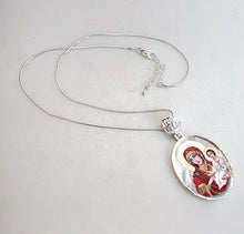 Load image into Gallery viewer, Lady of Light Silver-Plated Mother of Pearl Necklace Jewelry
