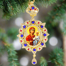 Load image into Gallery viewer, Framed Icon Pendant Ornament Theotokos Virgin of Don
