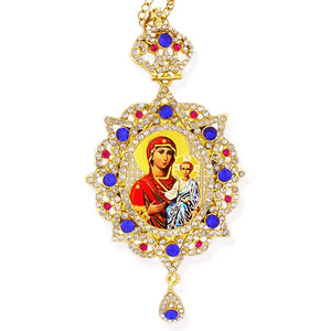 Framed Icon Pendant Ornament Theotokos Virgin of Don