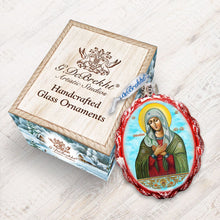 Load image into Gallery viewer, Mother of God Tenderness Mercury Glass Ornament by G. DeBrekht
