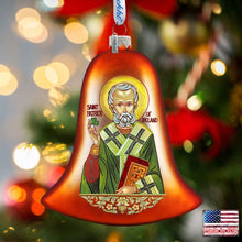 Load image into Gallery viewer, Saint Patrick Glass Ornament by G. DeBrekht
