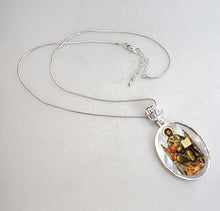 Load image into Gallery viewer, Jesus Silver Plated Mother of Pearl Necklace Jewelry

